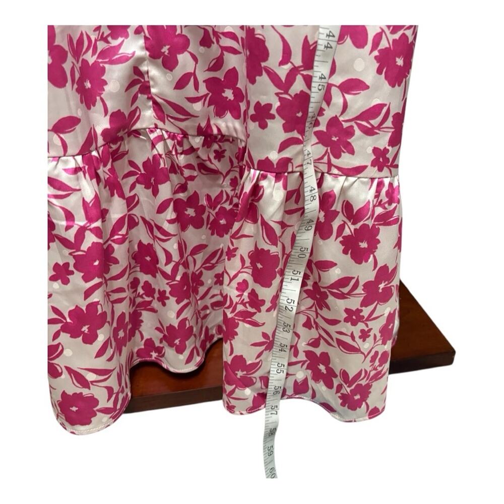 Draper James Pink and White Ruffled Maxi Faux Wrap Dress Size XL II0662 - Picture 4 of 10
